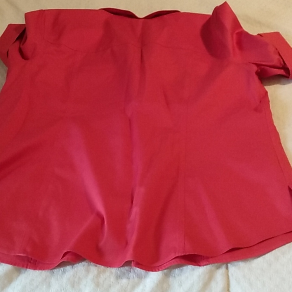 Chico's red button up blouse - Picture 5 of 6
